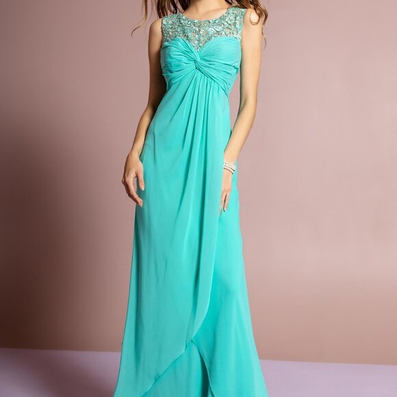 Scoop Neck Sleeveless A-Line Prom Dress GSGL2061